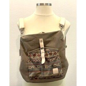 Canvas Artisan multi way Aztec Pattern Convertible Bag